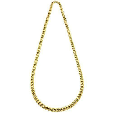 Mens Hollow Cuban Link Chain in 10k Gold 10mm